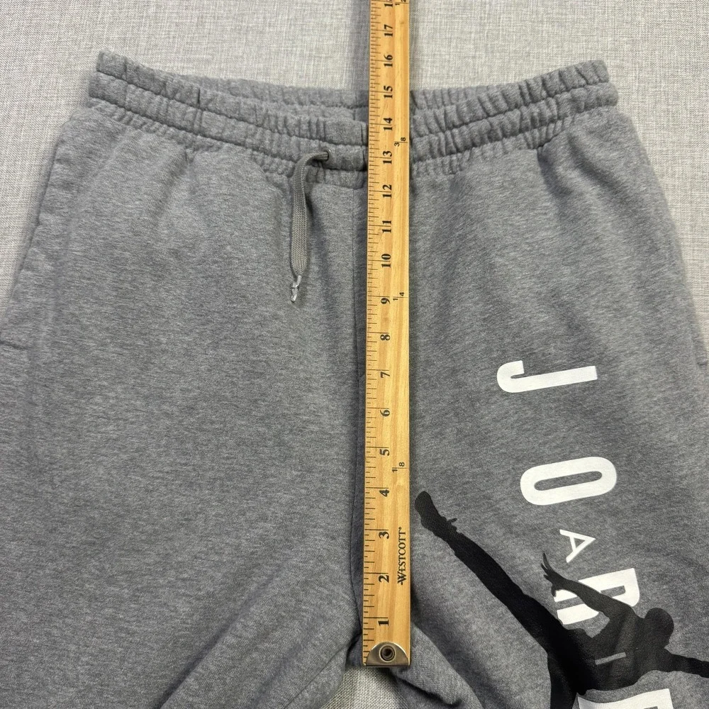 Nike Jordan Sweatpants Pants Mens M Gray French Terry Drawstring Pockets Tapered